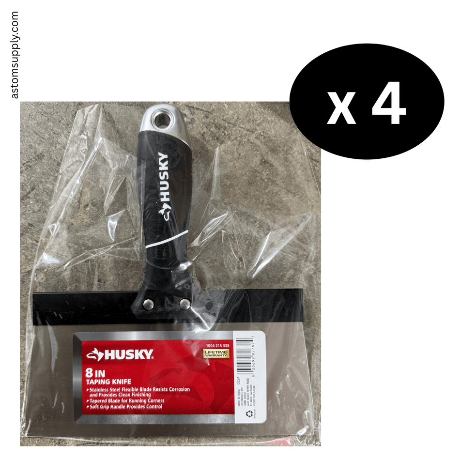 Husky 8 in. Taping Knife – Stainless Steel – Box of 4 (New, Sealed)
