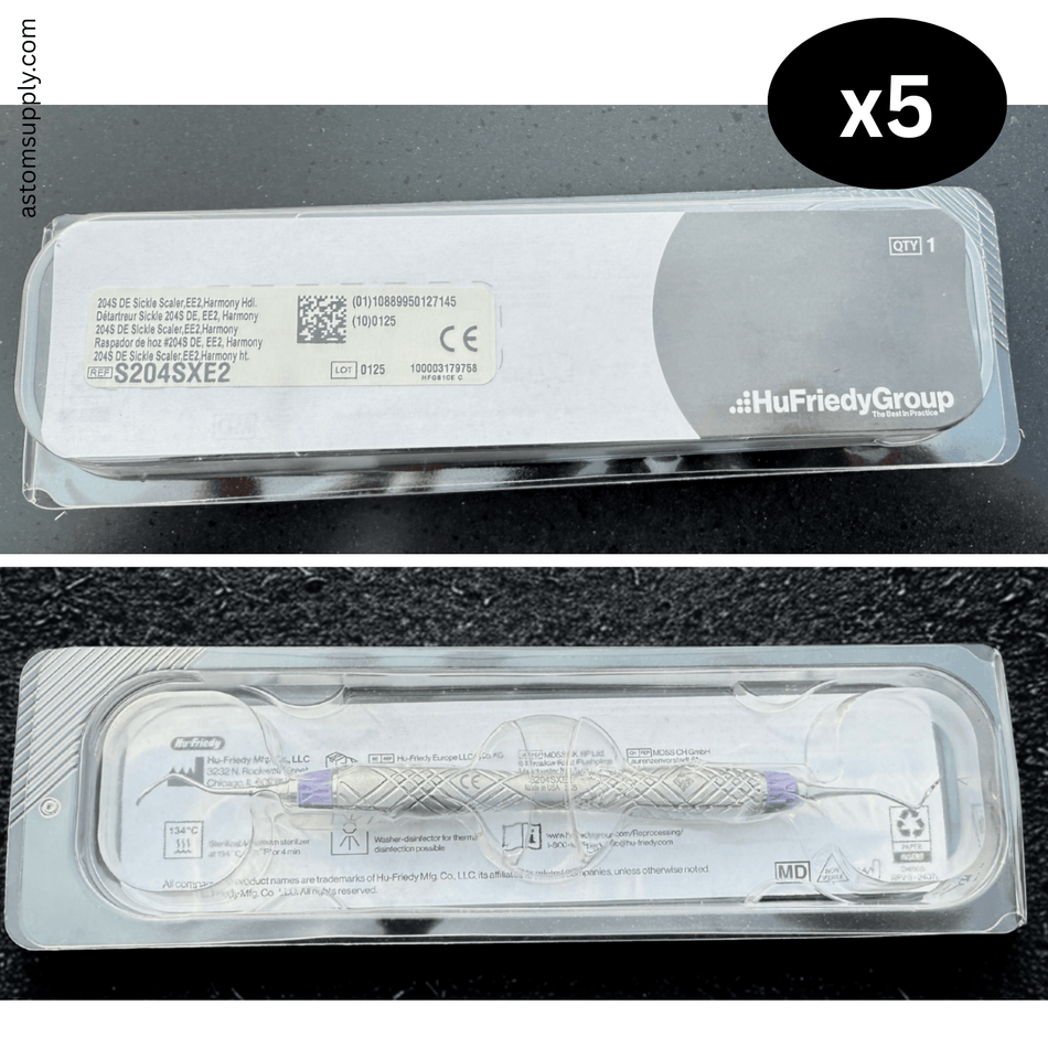 Hu-Friedy S204SXE2 EverEdge 2.0 Sickle Scaler EE2 – 5-Unit Bundle