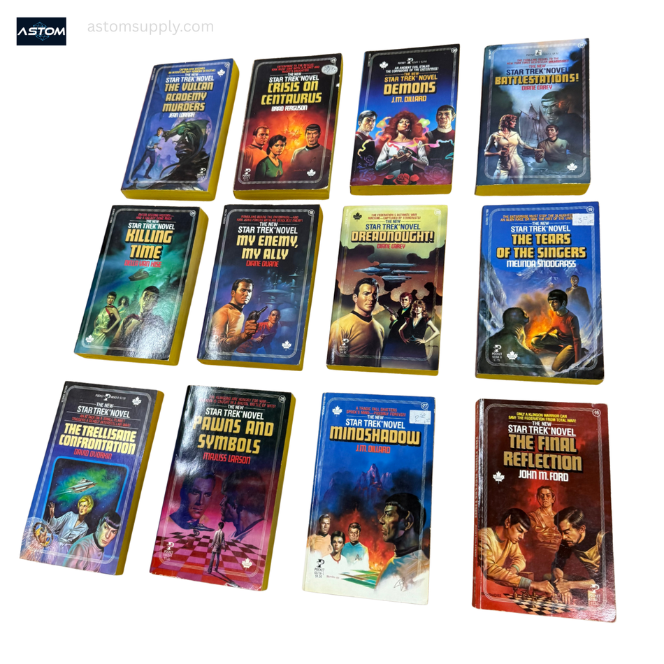Star Trek Novel Lot – 12 Paperback Books – Great Condition – Sci-Fi Collection