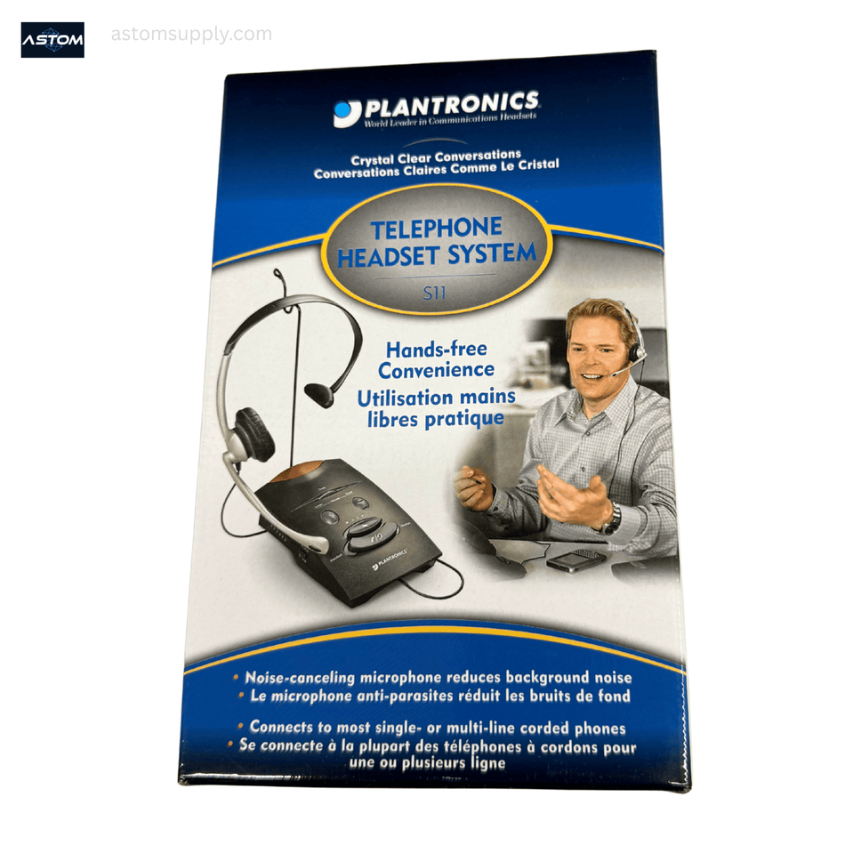 Plantronics S11 Telephone Headset System with Over-the-Head Headset
