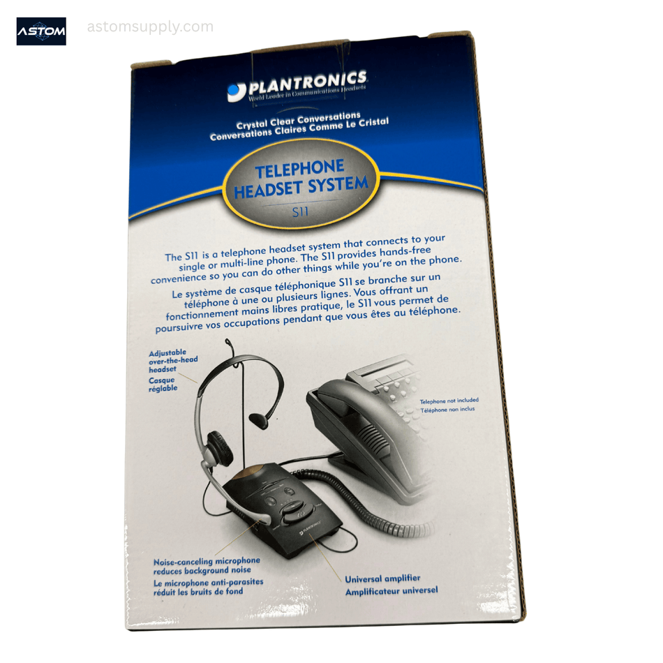 Plantronics S11 Telephone Headset System with Over-the-Head Headset