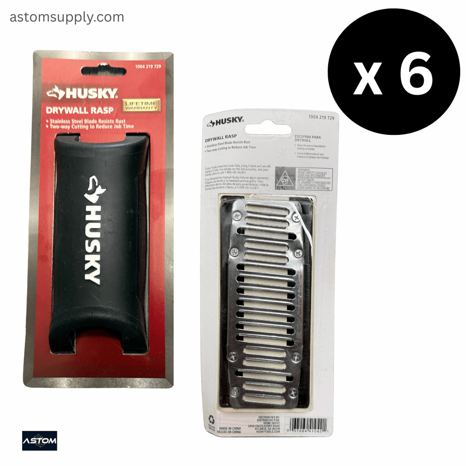 (New, Sealed) Pack of 6 – Two-Way Cutting Drywall Rasps 6" Stainless Steel Blade – Rust Resistant – Model 1004 209 729