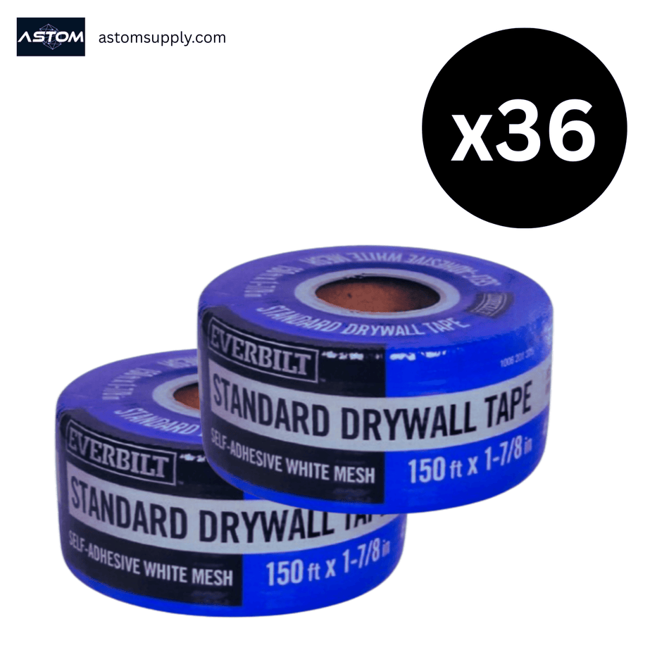 Everbilt Standard Drywall Tape – 150 ft × 1-7/8 in | Box of 36 Rolls